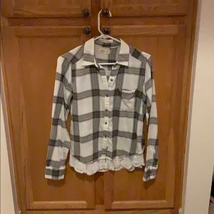 White Hollister Flannel